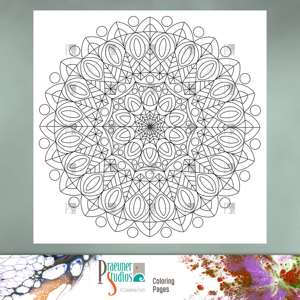Mandala 2, Adult Coloring Page, Paper Craft