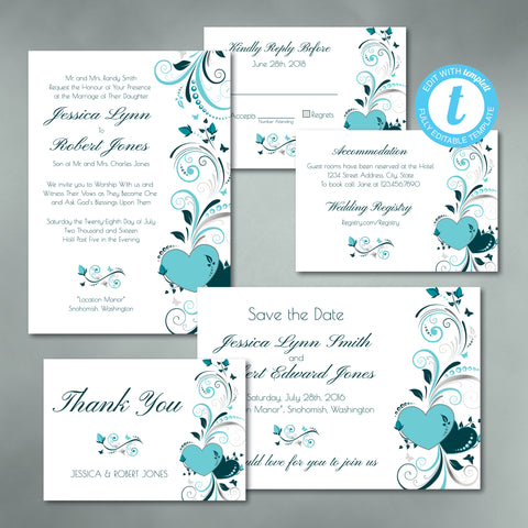 Turquoise Floral Wedding Suite 2