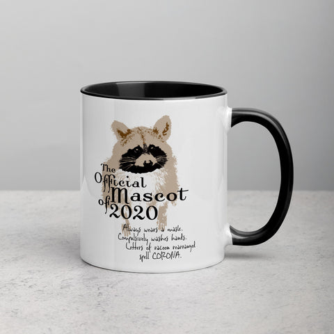 Racoon Mascot 2020 - Mug with Color Inside